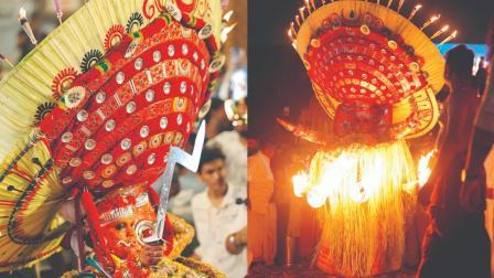 ગરબા સાથે કેરલમનો થય્યમ ડાન્સ